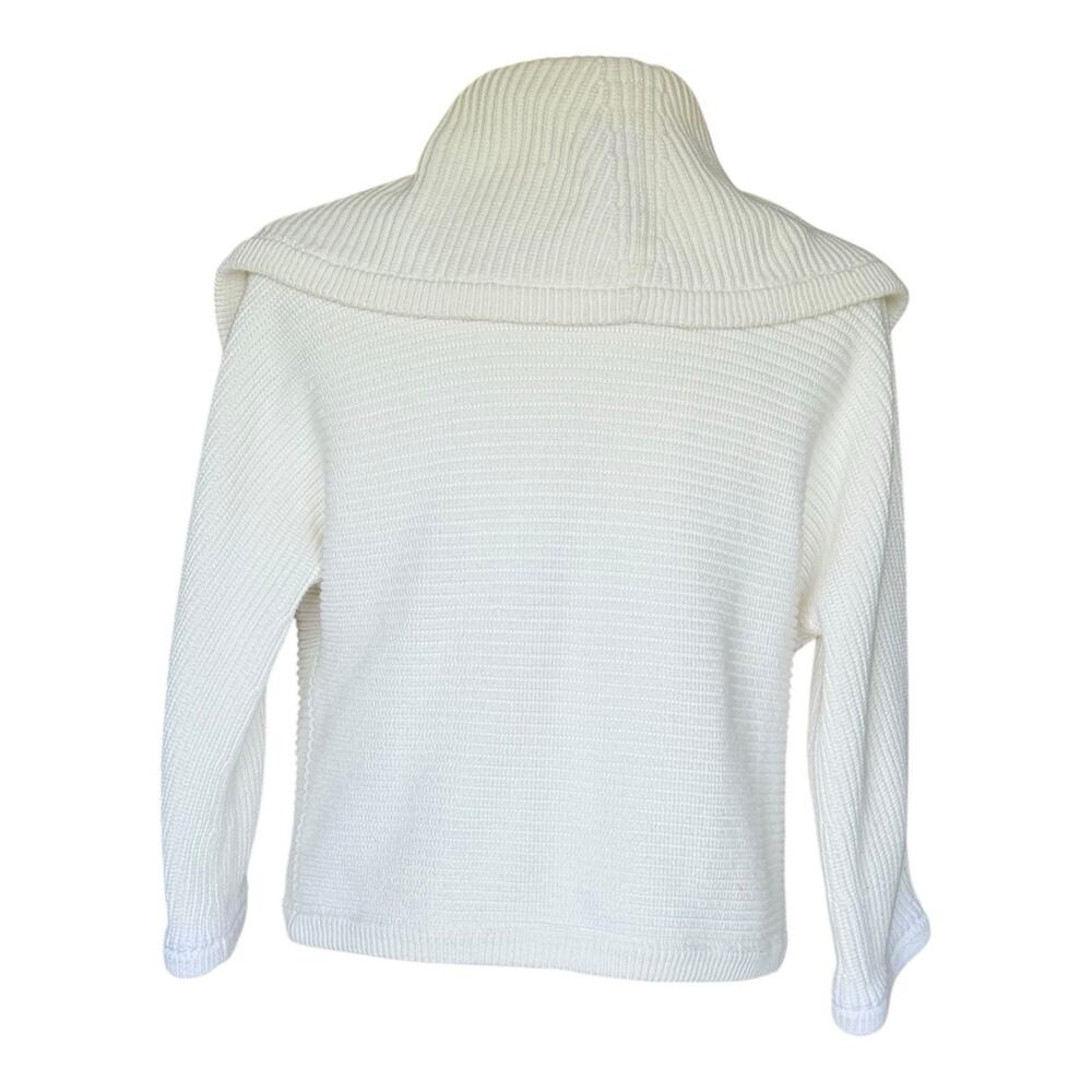 Cabi Cardigan Preppy Sweater White Nautical Knitwear Coastal M - Picture 3 of 7